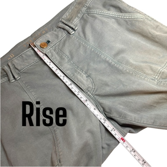 White House Black Market The Straight Crop green chino ankle pants women’s 12 - Picture 13 of 14